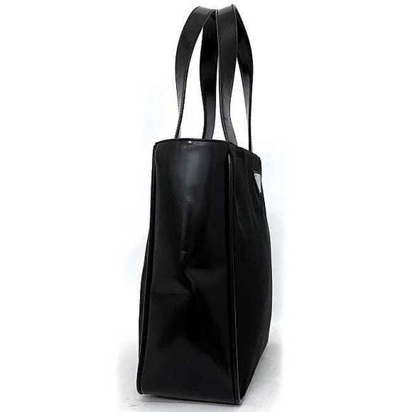 Prada Handbag Patent Leather Black Nylon - Picture 1 of 10